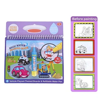 Afbeelding van Kleurboek, herbruikbare kleurtekening van magisch water Doodle met een magische pen, cadeaus voor peuters (voertuig)