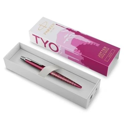 Image de Stylo à bille avec pointe moyenne Parker Jotter Tokyo Rose satiné Edition Spéciale