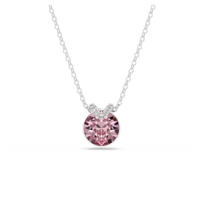 Afbeelding van Swarovski Bella V Round CUT Ketting, Dames, Maat: One Size, Pink