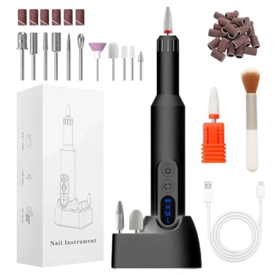 Afbeelding van 13 in 1 draadloze gelnagelknipper 20.000 tpm, elektrische vijlsnijder, oplaadbaar type C, 3 instelbare snelheden, manicureset pedicure