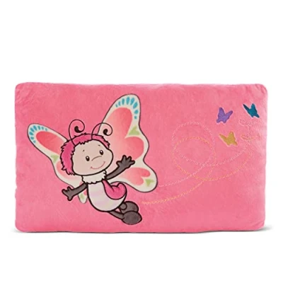 Afbeelding van NICI Knuffelkussen vlinder zacht pluche kussen voor meisjes jongens baby rechthoekig 43 x 25 cm 1 stuk (1 stuk)