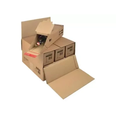 Afbeelding van Colompac verzenddoos voor flessen CP181, ft 37,5 x 36,5 25 cm, bruin