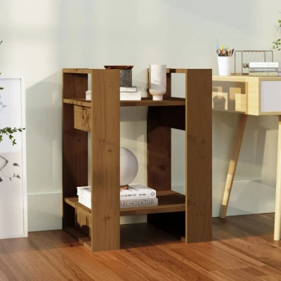 Afbeelding van Boekenkast/kamerscherm 41x35x57 cm grenenhout honingbruin