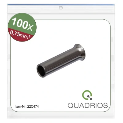 Afbeelding van Quadrios 22C474 Adereindhulzen 0.75 mm² Ongeïsoleerd 100 stuk(s)