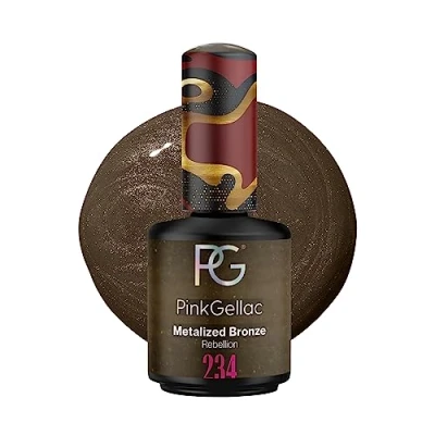 Afbeelding van Pink Gellac 234 Metalized Bronze Gellak 15ml Glanzende Bronzen Gel Lak Nagellak Gelnagels Producten Nails