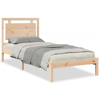 Afbeelding van vidaXL Bedframe extra lang zonder matras massief hout 100x220 cm