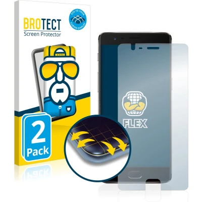 Afbeelding van BROTECT Screenprotector voor OnePlus 3T Folie Beschermfolie transparant volledig dekking (2 Stuks)