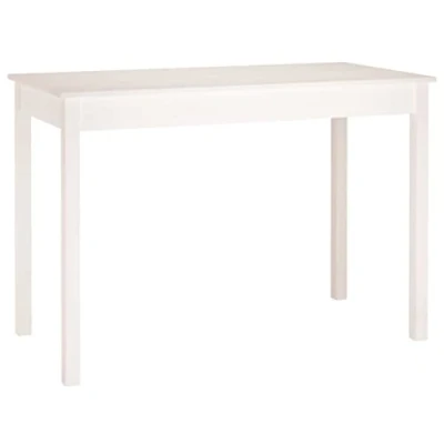 Image de vidaXL Table à manger Blanc 110x55x75 cm Bois massif de pin814250
