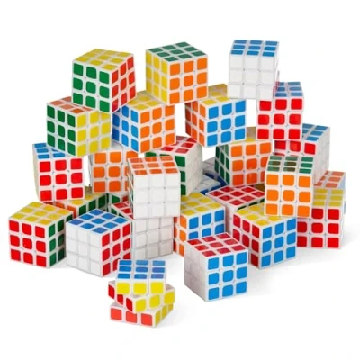 Afbeelding van 30 Mini Puzzelkubussen Speelgoed, Kleine Magic Cubes (3cm) Fidget Speeltjes voor Kinderen Kinderfeestjes, Verjaardagen, Uitdeelcadeautjes, Traktaties