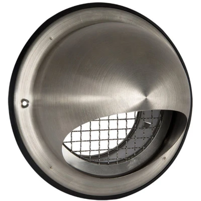 Afbeelding van Nedco buitenrooster rvs bol 125mm