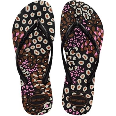 Afbeelding van Havaianas SLIM ANIMALS Zwart/Roze Maat 33/34 Dames Slippers