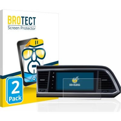 Afbeelding van BROTECT Screenprotector voor Seat Ateca Style Go 2020 Infotainment System 9.2&quot; Folie Beschermfolie transparant (2 Stuks)