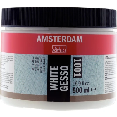 Afbeelding van Amsterdam Witte Gesso, Fles Van 500 Ml Verf