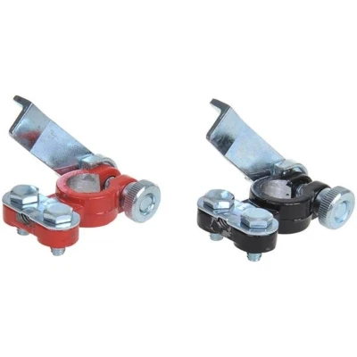 Afbeelding van Pro Plus Accupoolklem Set Snelsluiting Rood en Zwart Min Pool ( ) (+)