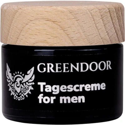 Afbeelding van Greendoor Dagcrème voor heren, 50 ml, veganistisch, optimale absorptie, beschermt, niet vet, zonder vettige glans, natuurlijke cosmetica, vochtinbrengende crème het gezicht, biologische Jambu algen
