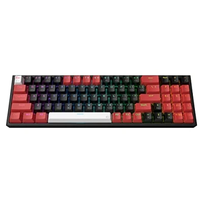 Afbeelding van Redragon K628 Pro 75% draadloos RGB gamingtoetsenbord met 3 modi, 78 toetsen, compact, hot swappable mechanisch toetsenbord, rode schakelaar