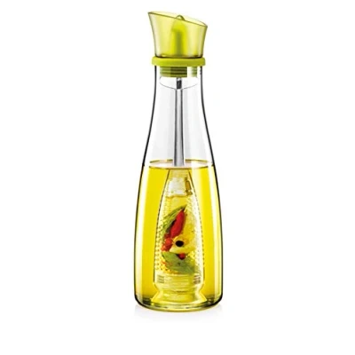 Afbeelding van Olieflesje, glas, groen/transparant, 25 x 7,5 cm