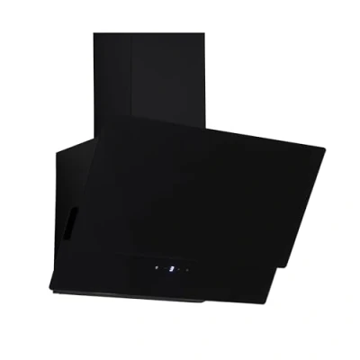 Afbeelding van Schuine afzuigkap 60 cm A label Zwart Luchtafvoer Recirculatie Touchscreen Glas CH66038 60SAM dampkap