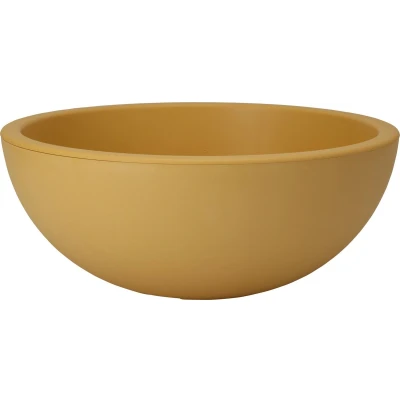Afbeelding van Pro Garden Plantenpot/bloempot ronde schaal kunststof okergeel D40 x H16 cm Voor buiten