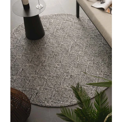 Afbeelding van Rond Buitenkleed Var Grijs 200 Cm