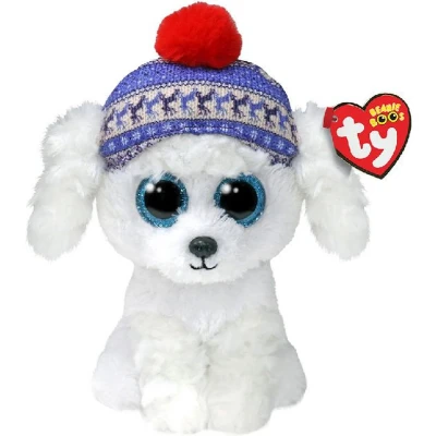 Afbeelding van TY Beanie Boo&#039;s Christmas Dog White 15 cm 1 stuk