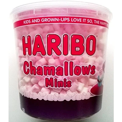 Afbeelding van Haribo Chamallows Minis pot roze en wit 1 x 475 g