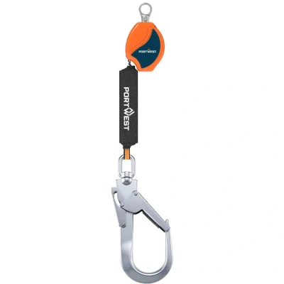 Afbeelding van 2m intrekbare reddingslijn 140kg maat , Orange/Black