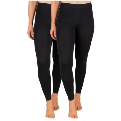 Afbeelding van SES Set van 2 katoenen leggings voor dames, zwart.