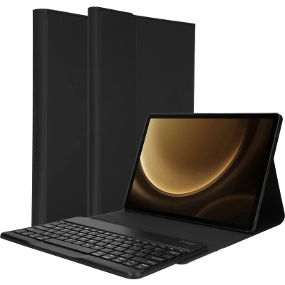Afbeelding van Accezz QWERTY Bluetooth Keyboard Bookcase Geschikt voor de Samsung Galaxy Tab S9 FE Plus 12.4 inch
