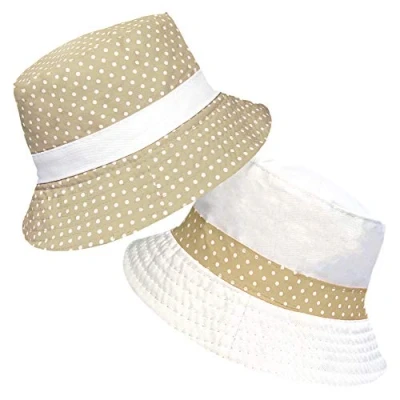Afbeelding van TOSKATOK® Anti UV UPF 50+ omkeerbare bob voor dames, katoen, één maat, Steen