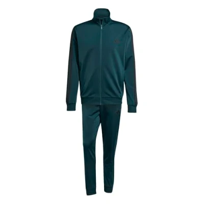 Afbeelding van adidas Sportkleding voor heren, basic, 3 strepen, gebreid trackpak, Aurora Ivy, L