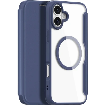 Afbeelding van Dux Ducis Skin X Pro Series Book Case MagSafe Compatible Geschikt voor iPhone 16 Hoesje Blauw