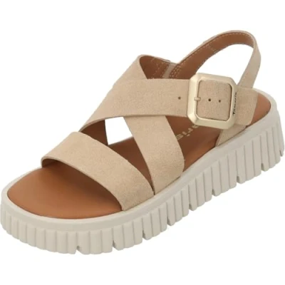 Afbeelding van Tamaris Sandalen beige Leer Dames Maat 39