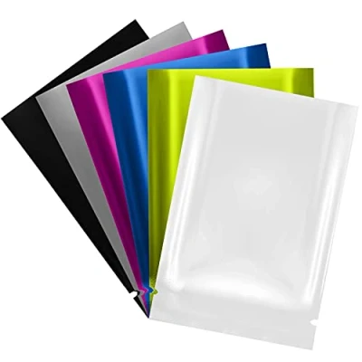 Afbeelding van Belle Vous Geassorteerde Mylar zakken met Open Bovenkant (200 Stuks) 9 x 6 cm Platte Aluminiumfolieverpakkingszakjes Hitteverzegelbare Geurbestendige Opbergzakjes voor Voedsel, Koffie/Thee &amp; Meer