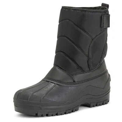 Afbeelding van Polar Heren Modder Nylon Riem Eend Sneeuw Winter Waterdichte Laar, zwart.
