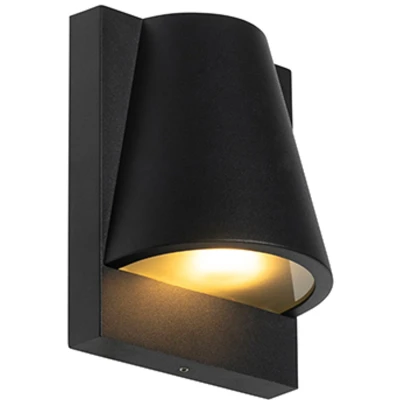 Afbeelding van QAZQA Industriële buiten wandlamp zwart IP44 Femke
