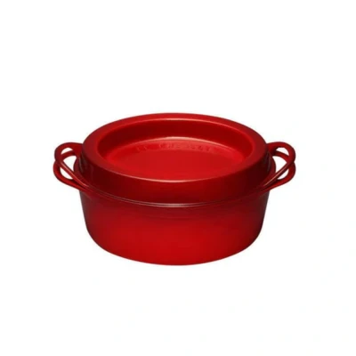 Afbeelding van Le Creuset Gietijzeren Ovale Doufeu In Kersenrood 32cm 7,2l