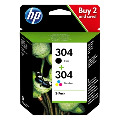 Image de HP 304 Noir 3 Couleurs