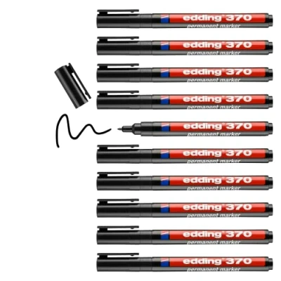 Afbeelding van Viltstift edding 370 rond 1mm zwart