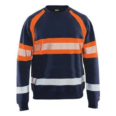 Image de Sweat haute visibilité marine/orange fluorescent
