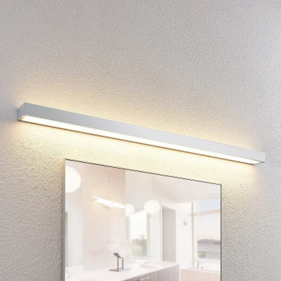 Afbeelding van Lindby Wandlamp 1licht aluminium, staal, glas, acryl H: 4.5 cm chroom, wit Inclusief lichtbron