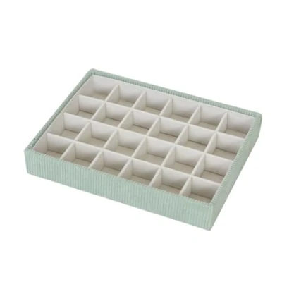 Afbeelding van Doos Juwelenkistje Versa Groen Polyester Karton 19 x 4 25 cm