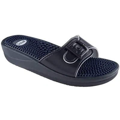 Image de Scholl New Massage Femme Sandal, Blu, 40 EU