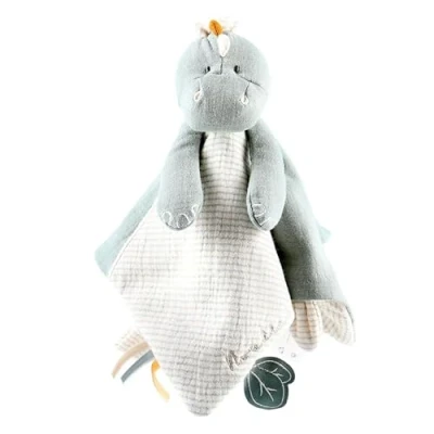 Afbeelding van NOUKIE&#039;S Knuffel voor kinderen knuffeldier van biologisch katoen Stegi le Stegosaurus Multifunctioneel Groen/Wit 1 stuk