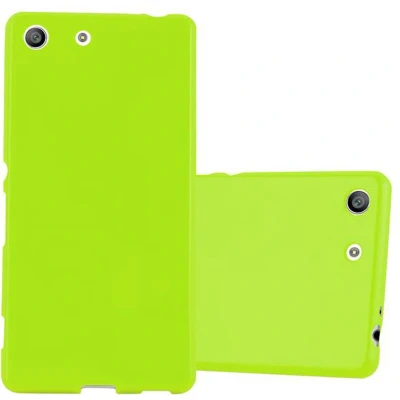 Afbeelding van Cadorabo Hoesje geschikt voor Sony Xperia M5 in JELLY GROEN Beschermhoes gemaakt van flexibel TPU silicone Case Cover