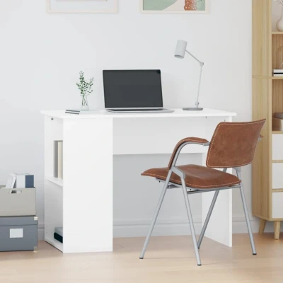Afbeelding van Bureau 100x55x75 cm bewerkt hout wit