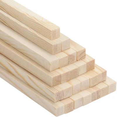Afbeelding van Belle Vous Natuurlijk Houten Vierkante Deuvel Staafjes (25 Pak) 12,6 13,2 mm x 30 cm Extra Lang Onbewerkt Sterke Lolly &amp; Hobby Stok Voor Kunst, DIY Projecten Houtbewerking