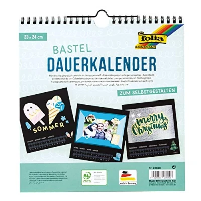 Afbeelding van folia creatieve wandkalender, 230 x 240 mm, zwart