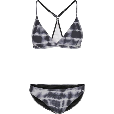 Afbeelding van Urban Classics Ladies TIE DYE Triangle BACK Bikini Bikini, Dames, Maat: Large, Black/white