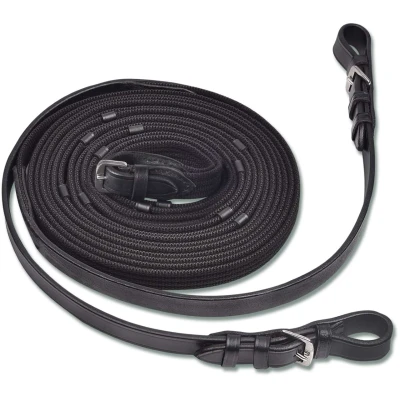 Afbeelding van Waldhausen Teugels X Line 19mm Lang Zwart 3m